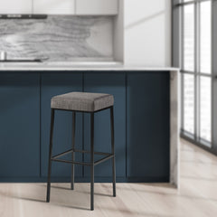 Barhocker Montreal B85 Stoff - grau - InfinityMarket