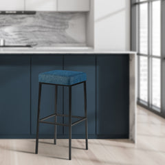 Barhocker Montreal B85 Stoff - blau - InfinityMarket