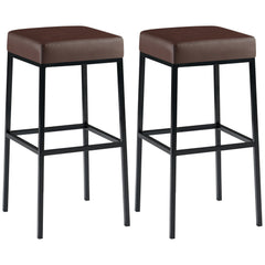 2er Set Barhocker Montreal 80 Kunstleder schwarz - braun