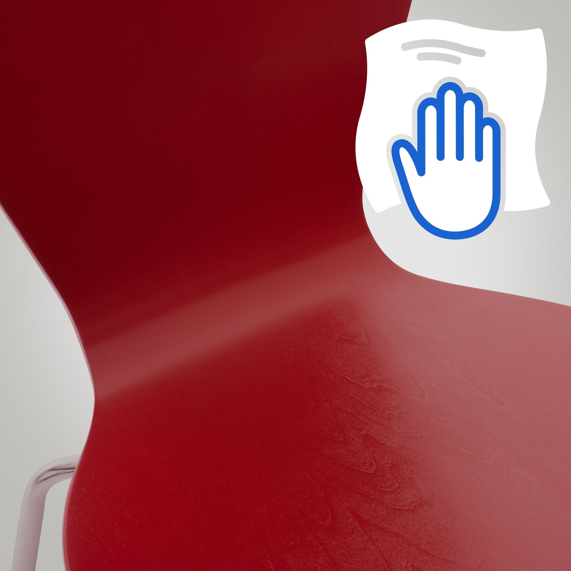 Set di due sedie visitatore Calisto rosse, perfette per sale d'aspetto, fiere ed eventi con design elegante e funzionale.