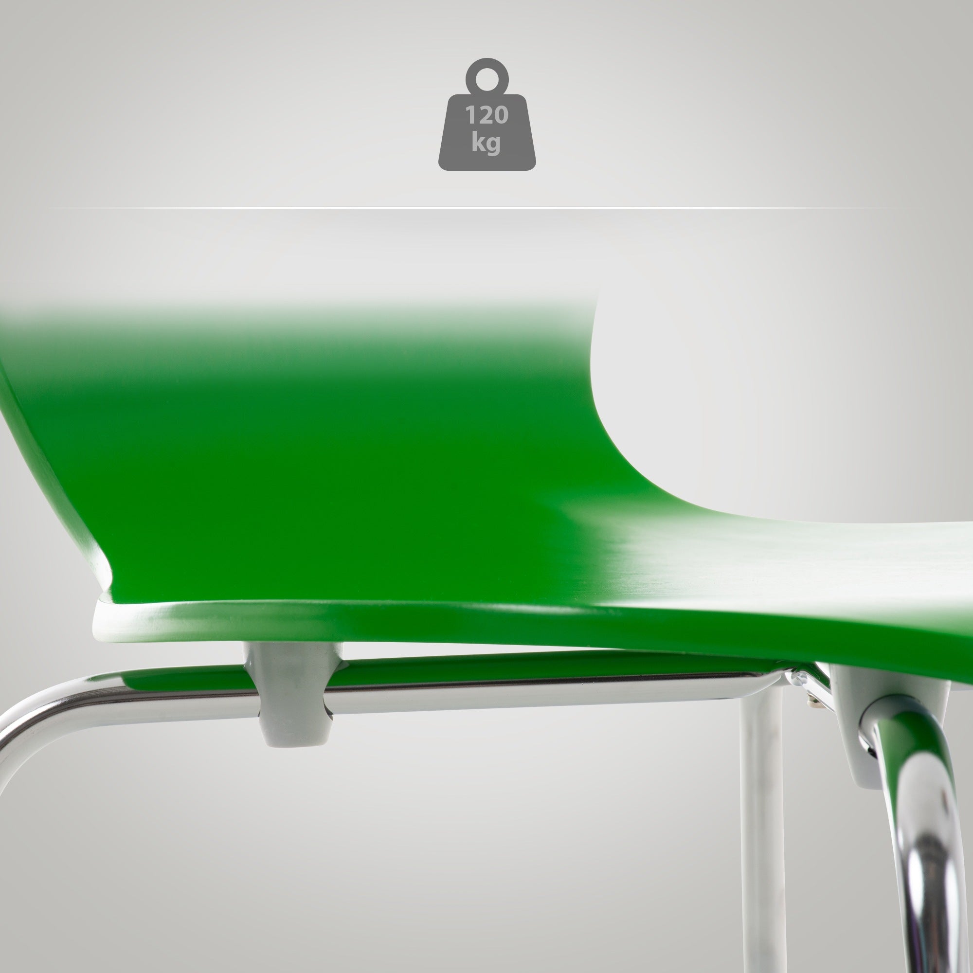 Set di due sedie visitatore Calisto verdi, perfette per sale d'aspetto e eventi, con design elegante e accogliente.