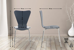 Set di due sedie visitatore Calisto grigie, perfette per sale d'aspetto, fiere ed eventi con design elegante e funzionale.