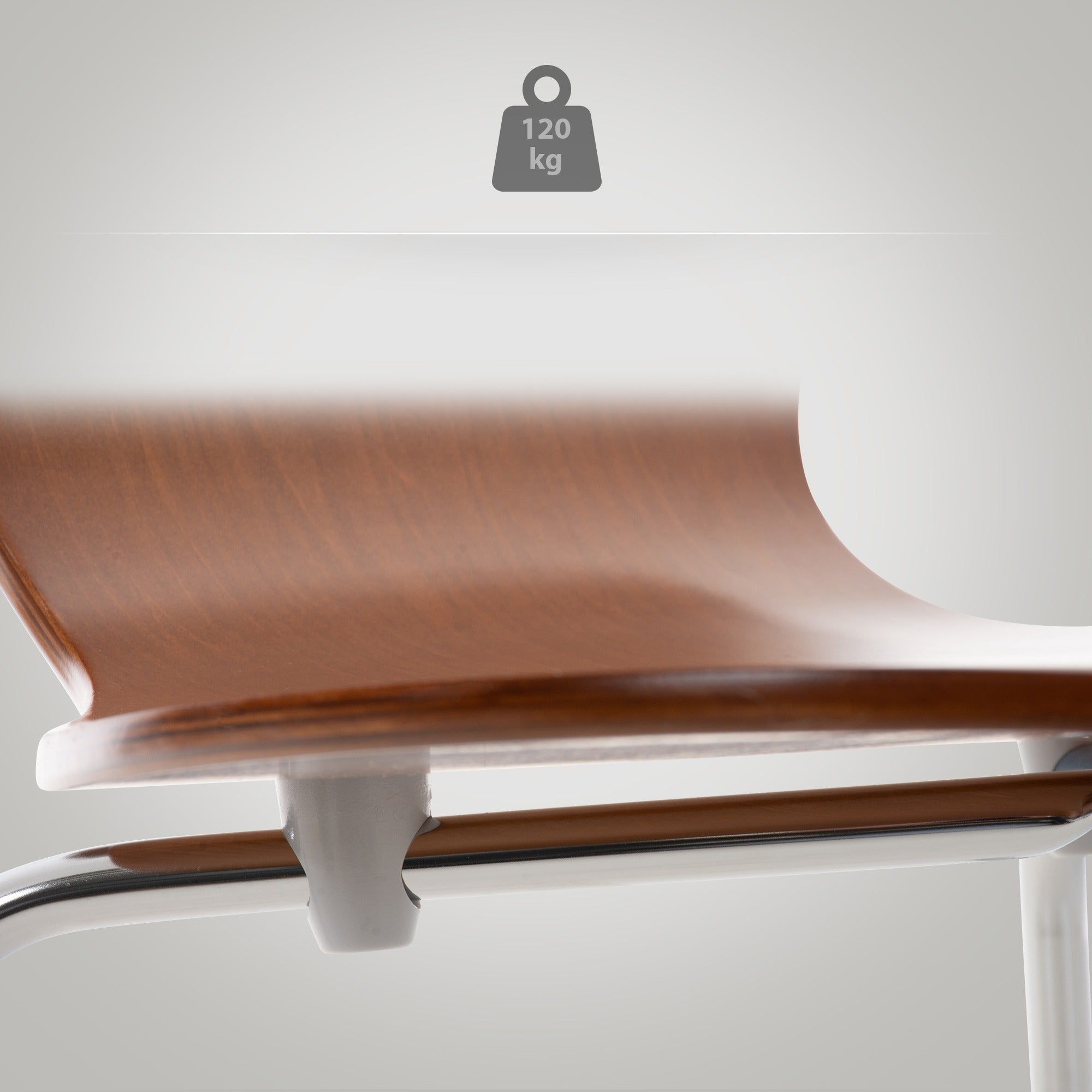 Set di 2 sedie visitatore Calisto in marrone, design elegante ideale per sale d'aspetto e eventi.