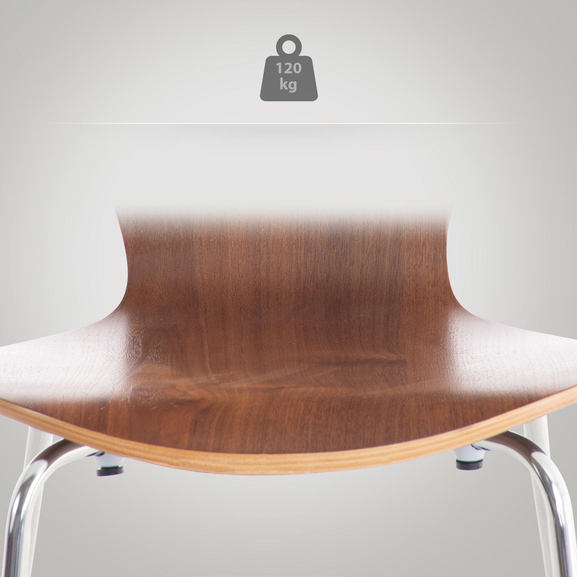 Set di due sedie visitatore Calisto in legno di noce, perfette per sale d'aspetto e eventi. Design elegante e funzionale.
