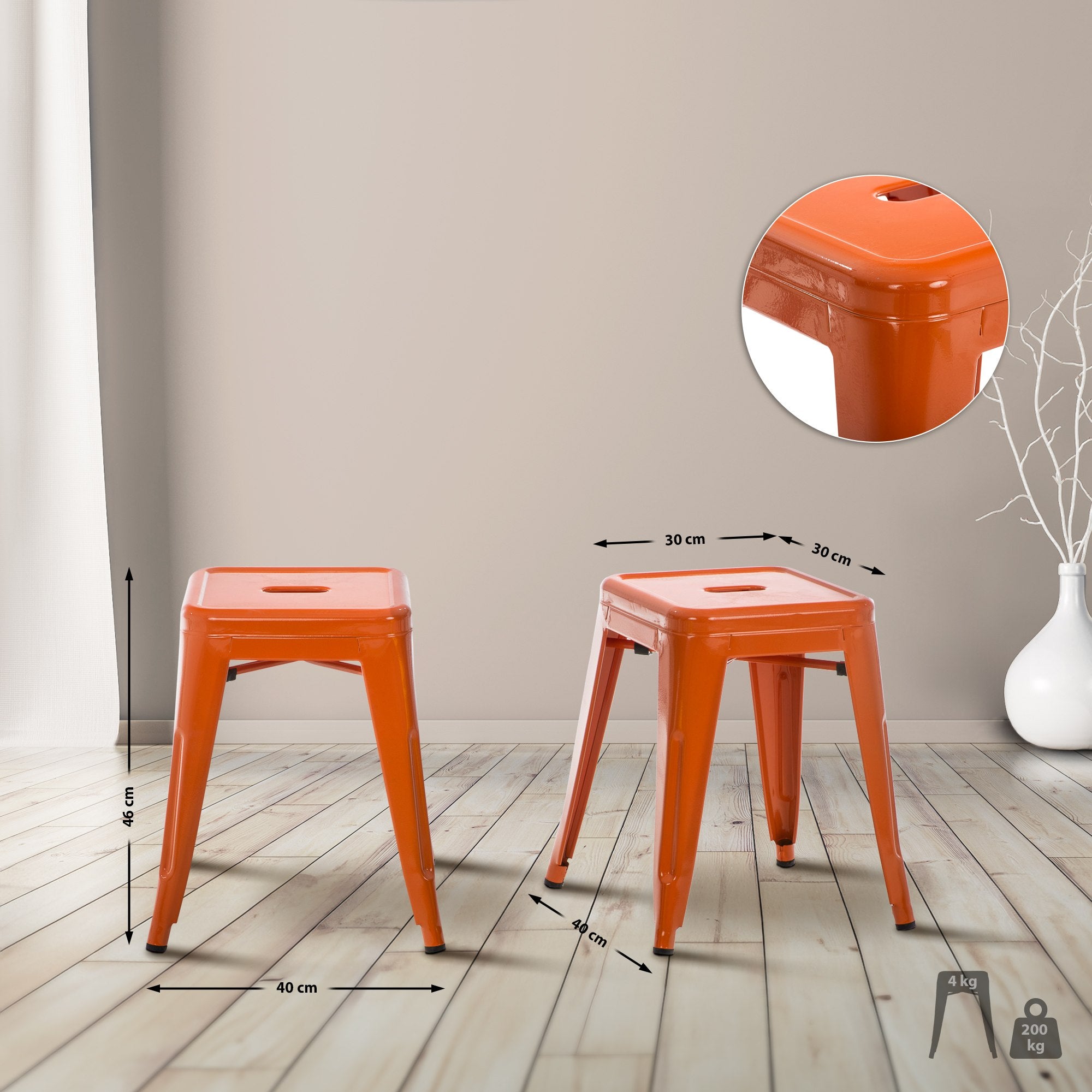 Hocker Armin - orange - InfinityMarket