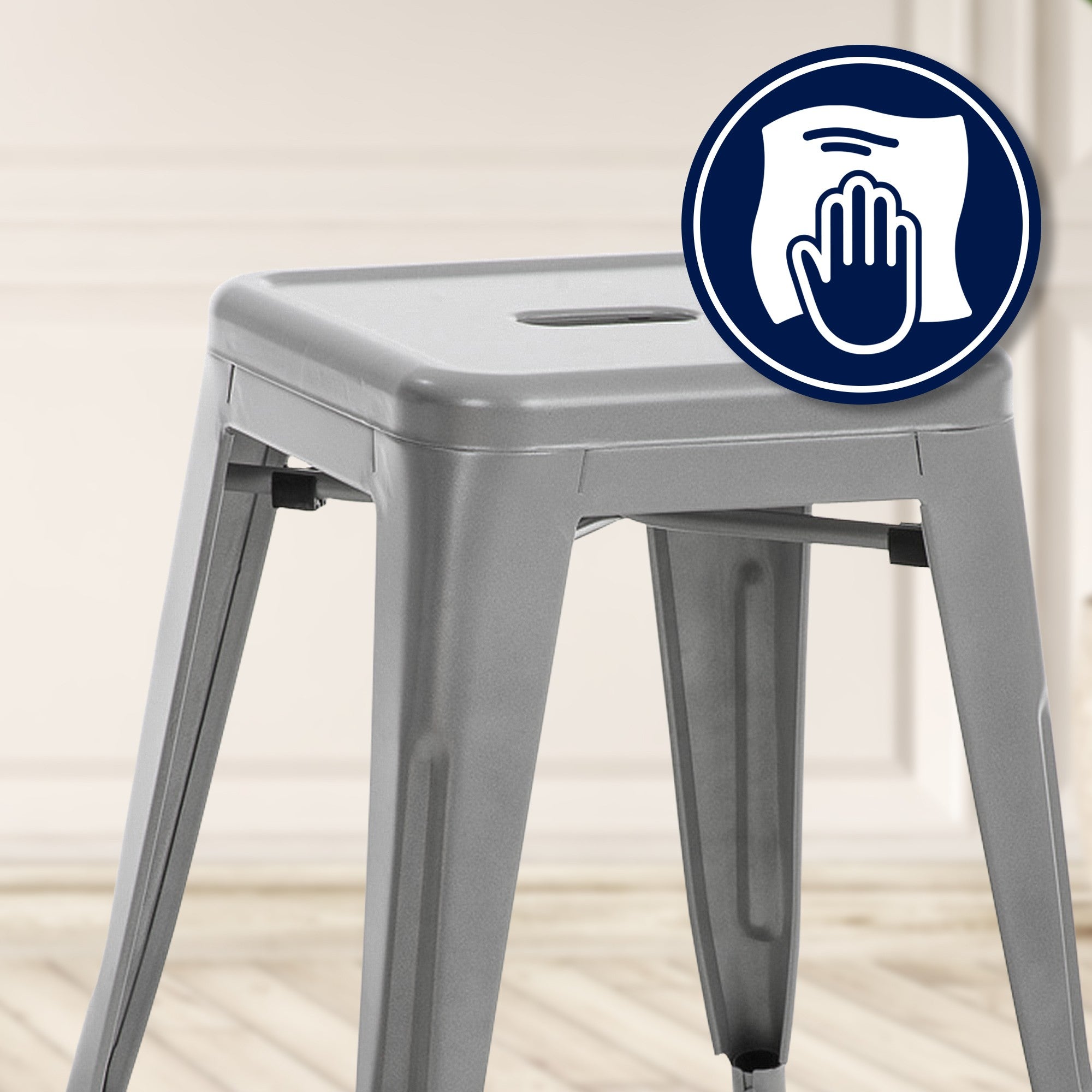 Hocker Armin - silber - InfinityMarket