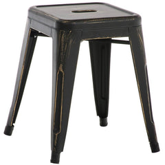 Hocker Armin antik - schwarz-gold - InfinityMarket