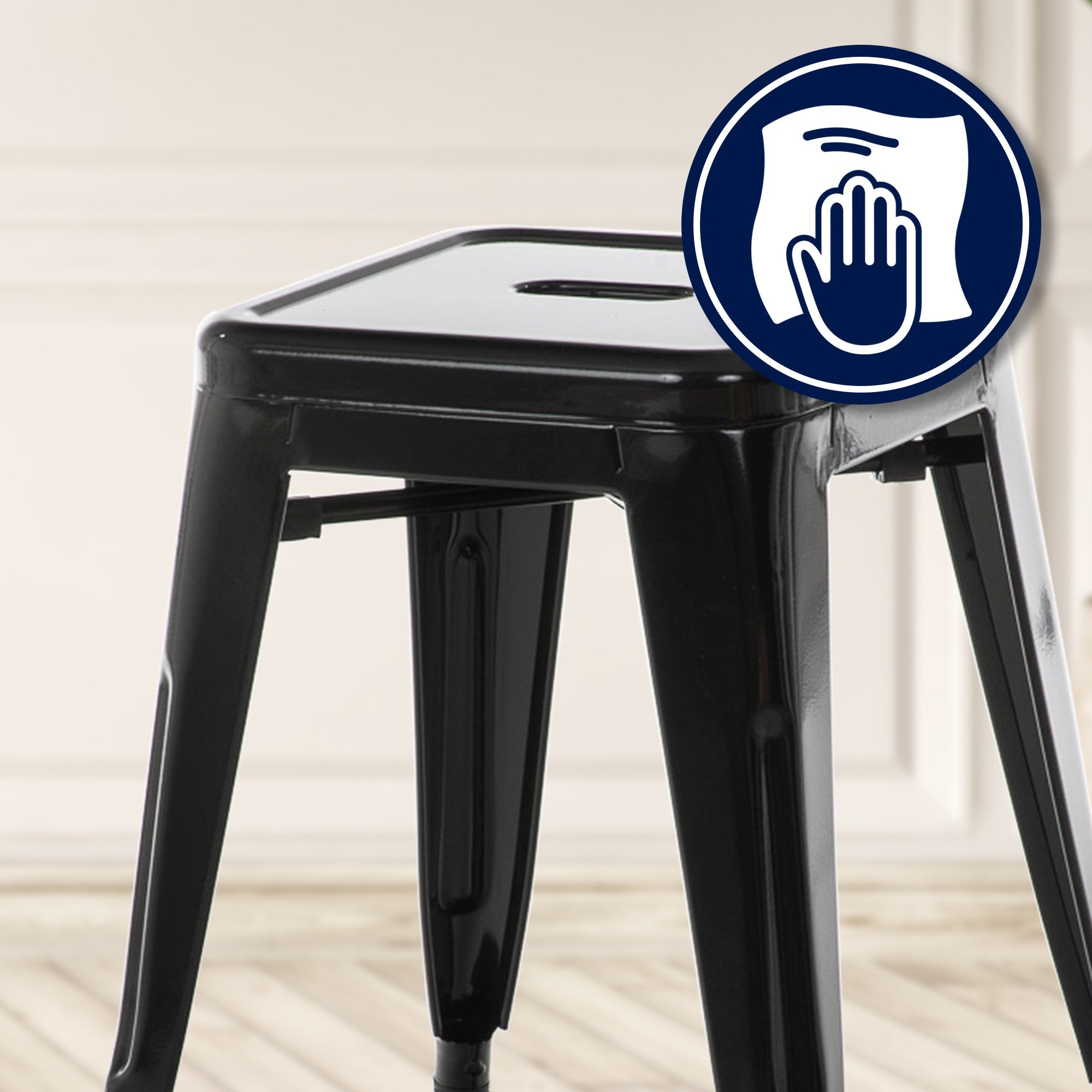 Hocker Armin - schwarz - InfinityMarket