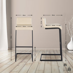 Barhocker Newport Kunstleder B - creme