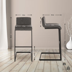 Barhocker Newport Stoff B - dunkelgrau