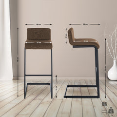 Barhocker Newport Stoff B - braun