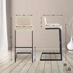 Barhocker Newport Stoff B - creme