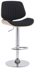 Barhocker Clawson Stoff chrom - natura/schwarz