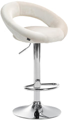 Barhocker Olinda Samt chrom - creme