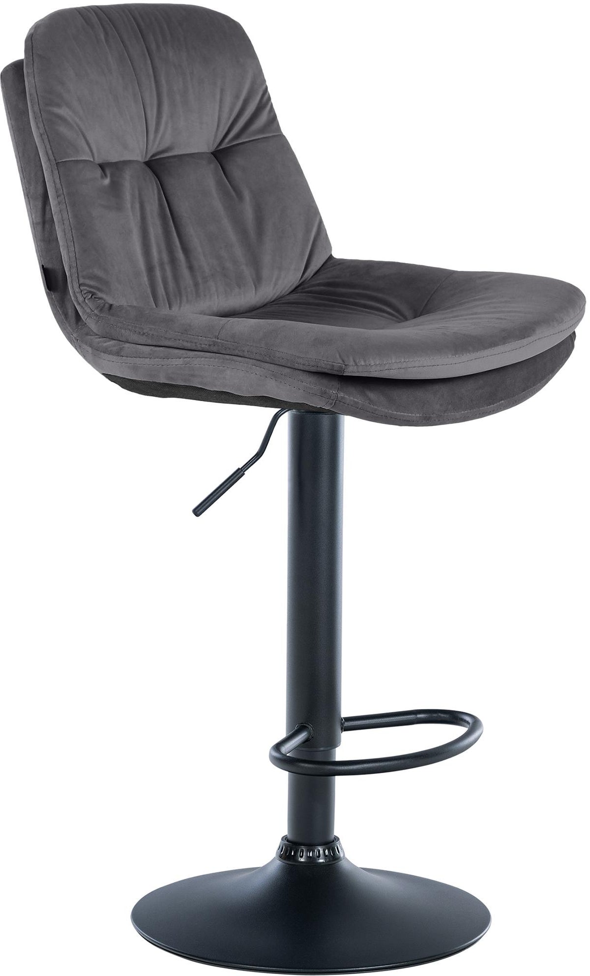 Barhocker Laurel Samt schwarz - dunkelgrau