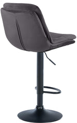 Barhocker Laurel Samt schwarz - schwarz