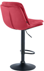 Barhocker Laurel Samt schwarz - rot