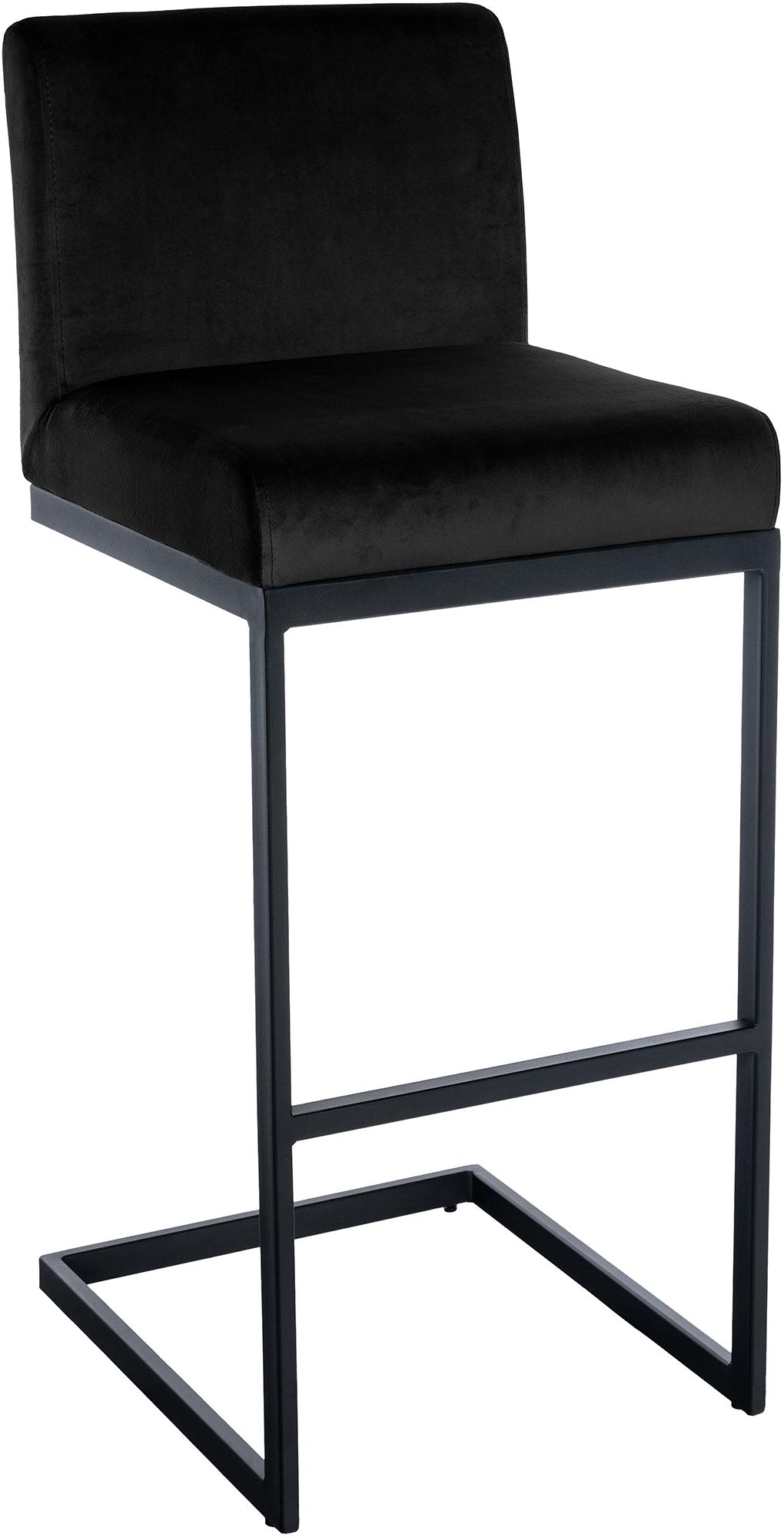 Barhocker Hopewell Samt B - schwarz