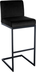 Barhocker Hopewell Samt B - schwarz