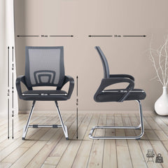 Besucherstuhl Eureka - grau - InfinityMarket