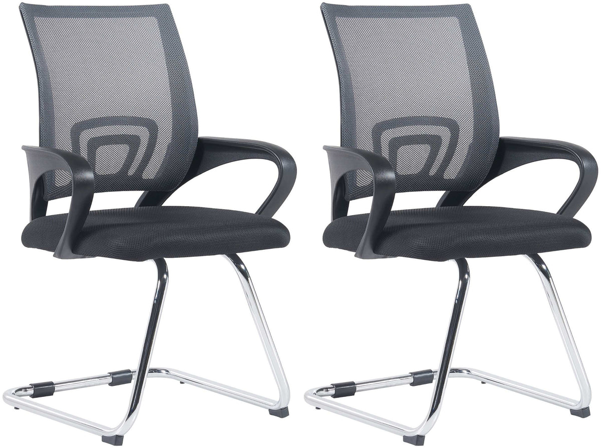 2er Set Besucherstühle Eureka - grau