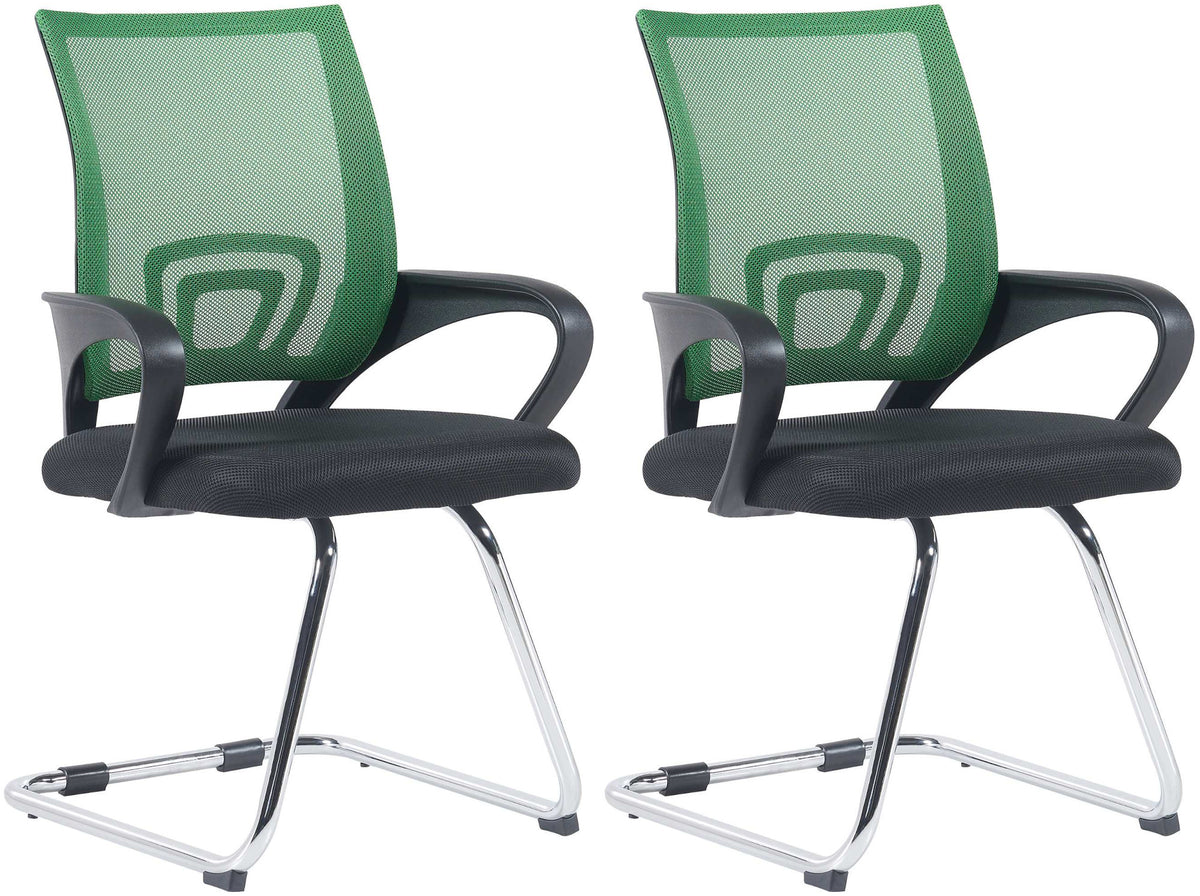 2er Set Besucherstühle Eureka - grün