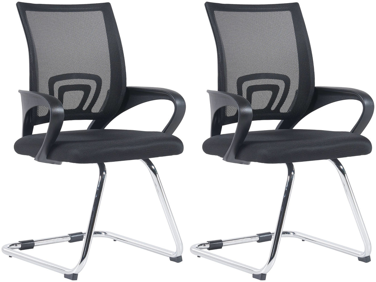 2er Set Besucherstühle Eureka - schwarz