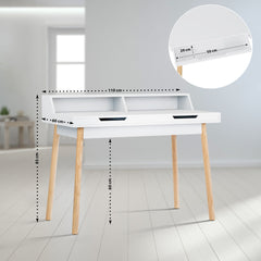 Schreibtisch Eaton 110 cm - weiß