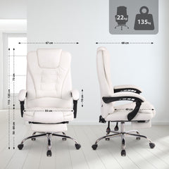Bürostuhl Oxygen Kunstleder - weiß