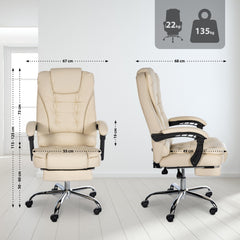 Bürostuhl Oxygen Kunstleder - creme