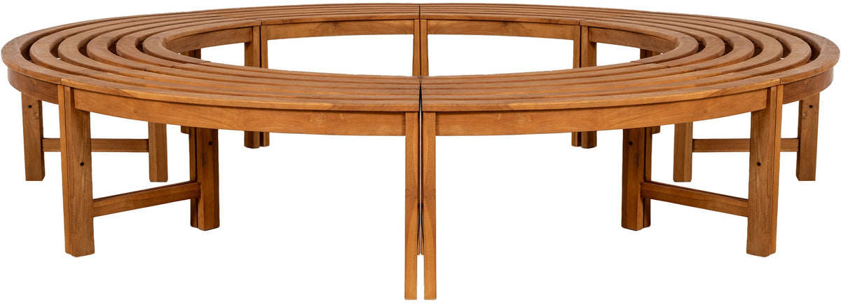 Baumbank Nila 250 cm rund OHNE R�ckenlehne - braun