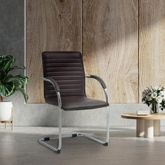 2er Set Besucherst�hle Tira Kunstleder - braun