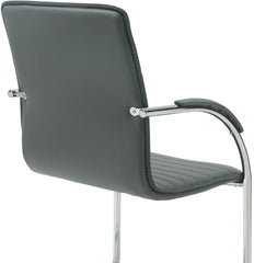 2er Set Besucherst�hle Tira Kunstleder - grau