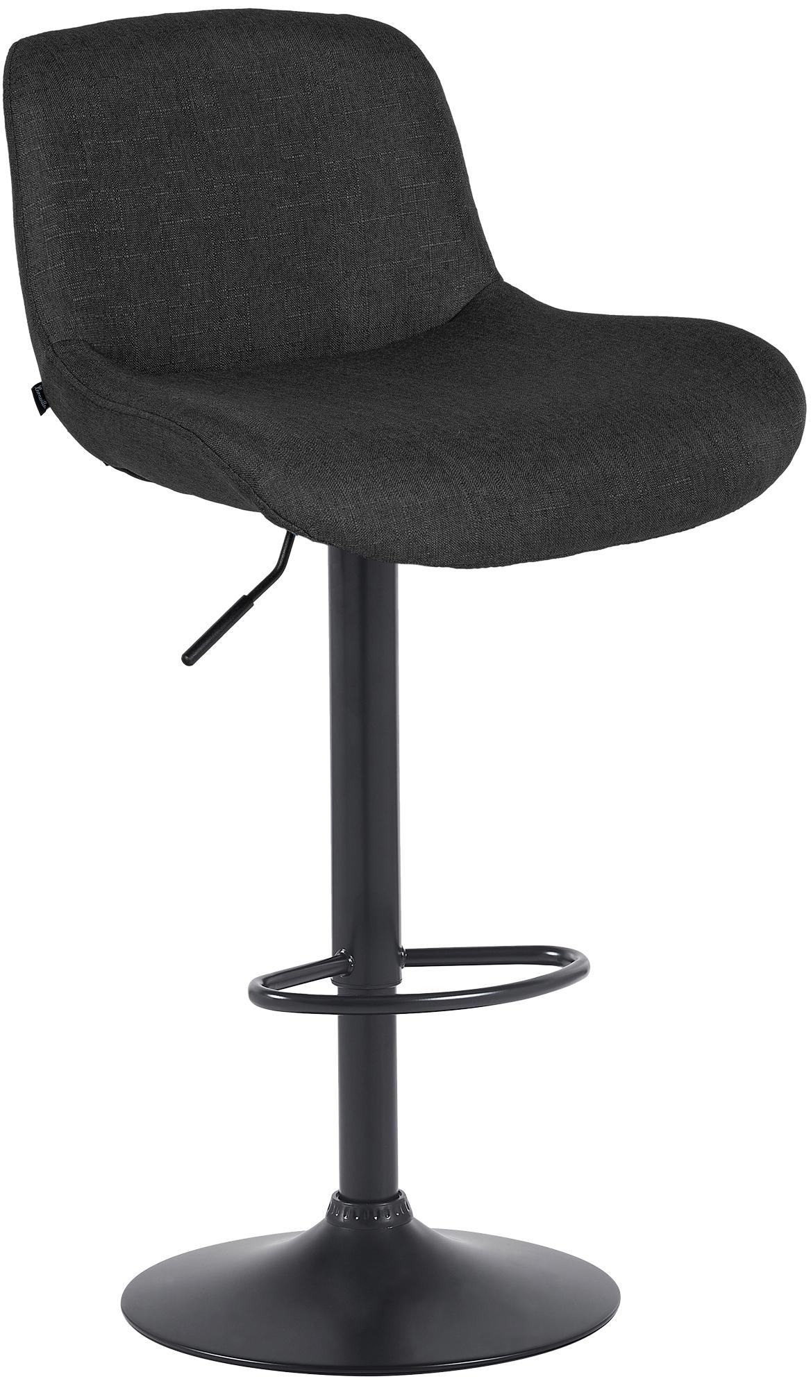Barhocker Solon Schwarz Stoff - schwarz