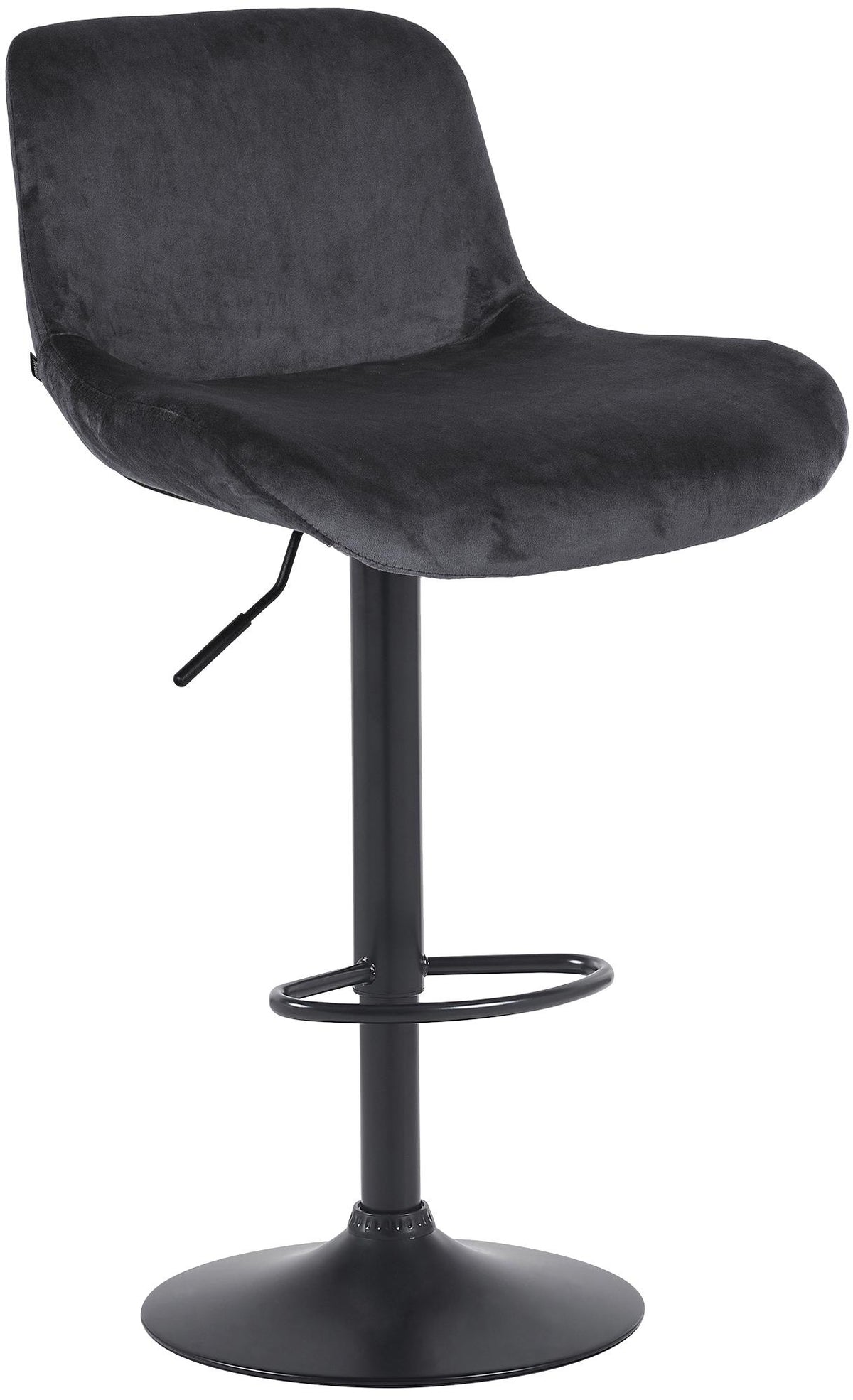 Barhocker Solon Schwarz Samt - schwarz