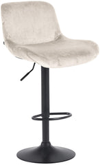 Barhocker Solon Schwarz Samt - creme
