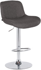 Barhocker Solon Chrom Stoff - dunkelgrau