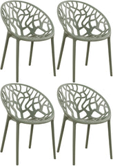 4er Set Stuhl Hope - oliv