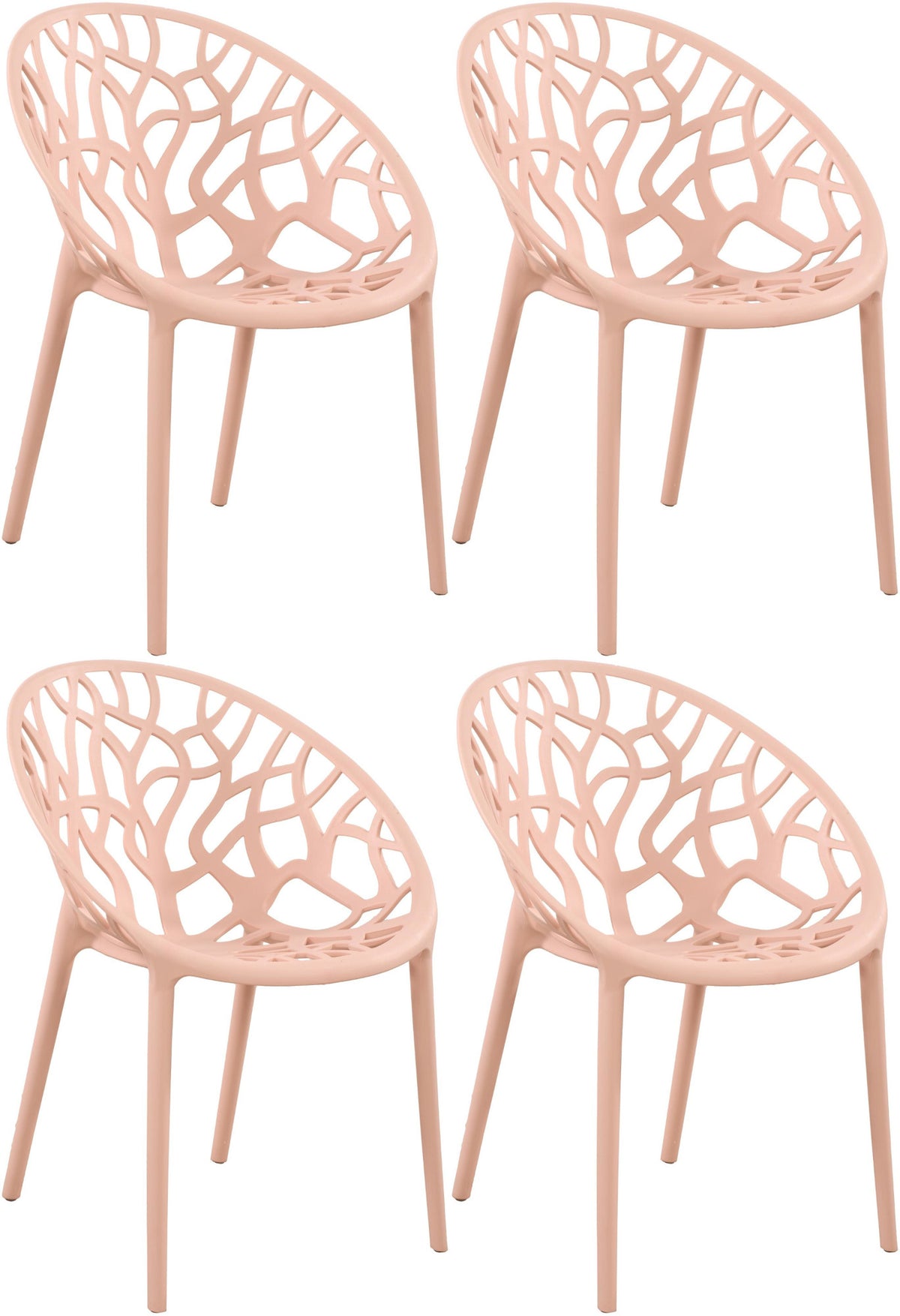 4er Set Stuhl Hope - rosa