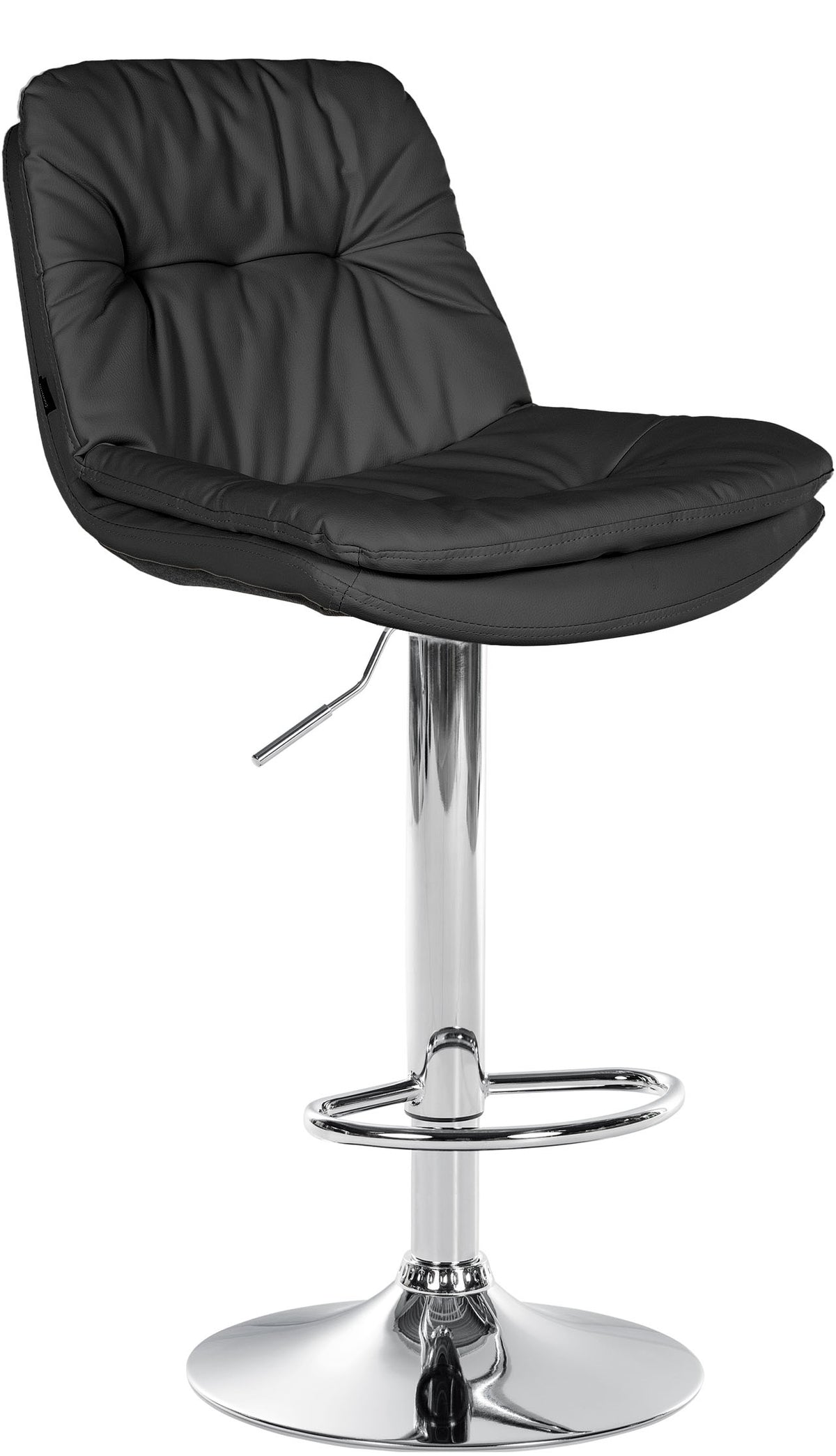 Barhocker Laurel Kunstleder chrom - schwarz