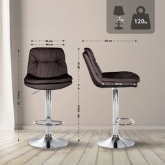 Barhocker Laurel Kunstleder chrom - braun