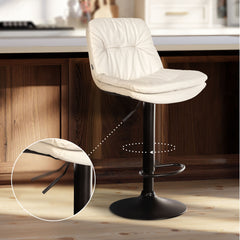 Barhocker Laurel Kunstleder schwarz - wei�