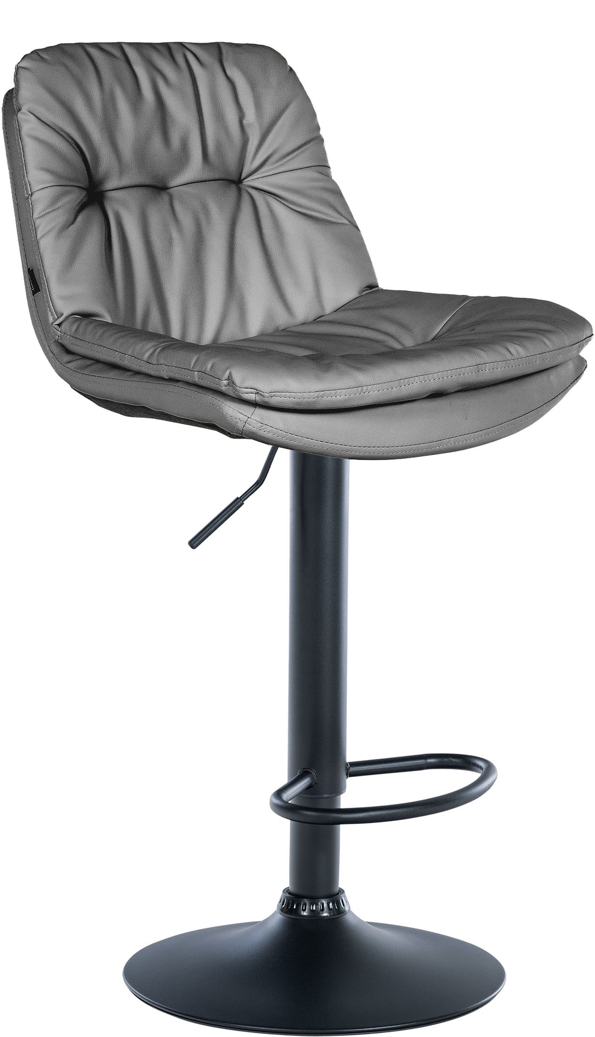 Barhocker Laurel Kunstleder schwarz - grau