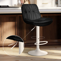 Barhocker Laurel Kunstleder wei� - schwarz