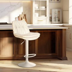 Barhocker Laurel Kunstleder wei� - wei�