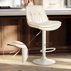 Barhocker Laurel Kunstleder wei� - wei�