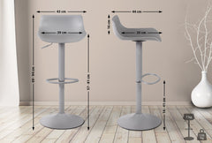 4er Set Barhocker Aveiro - grau