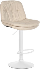 Barhocker Laurel Stoff wei� - creme
