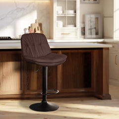 Barhocker Laurel Stoff schwarz - braun