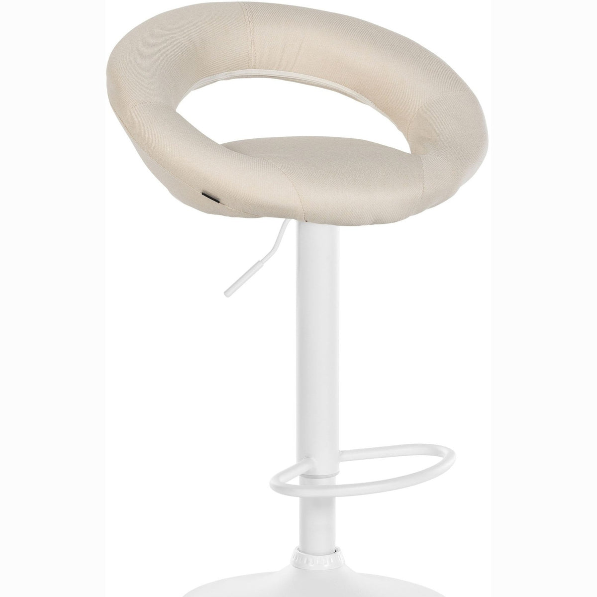 Barhocker Olinda Stoff weiß - creme